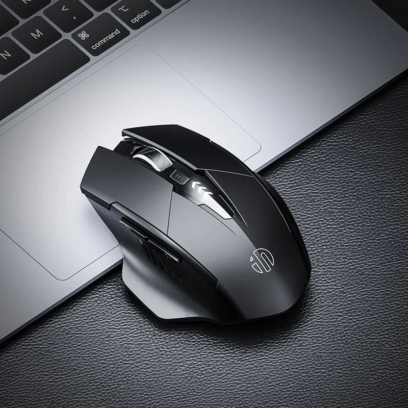 INPHIC F1 2.4G Wireless Mouse, 500mAh Ergonomic Rechargeable, Power Display, Office Home Silent Laptop Desktop Computer Universal