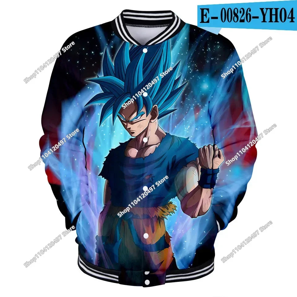 Dragon Ball Streetwear – baseballová uniforma pro muže a ženy, Son Goku, kostýmy pro dospělé, bundy, jarní a podzimní kabáty, svetry, mikiny, dárky