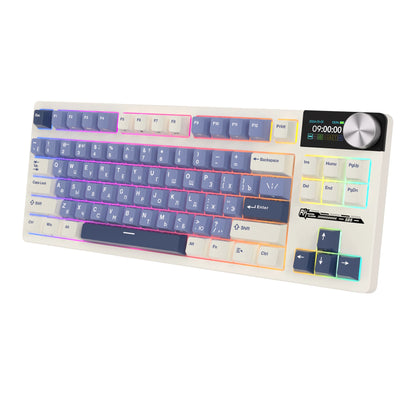 RK ROYAL KLUDGE S85 TFT Color Screen Mechanical Keyboard Tri Mode Wireless 85 Keycaps Hot-Swappable Gamer Keyboard RGB Backlit