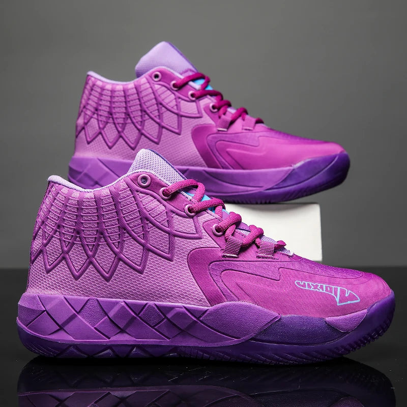 The youth actual combat basketball shoe movement outdoor comfortable cushioning wear-resisting fashion breathable high quality