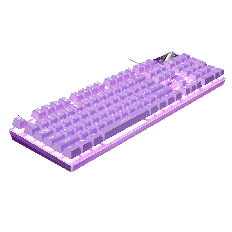 Kabelgebundene USB-Gaming-Tastatur mit Hintergrundbeleuchtung, 104-Tasten-Gamer-Tastatur für Computer/Laptop/PC, ergonomisches Design, Office-Gaming-Zubehör
