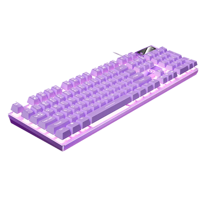 Kabelgebundene USB-Gaming-Tastatur mit Hintergrundbeleuchtung, 104-Tasten-Gamer-Tastatur für Computer/Laptop/PC, ergonomisches Design, Office-Gaming-Zubehör