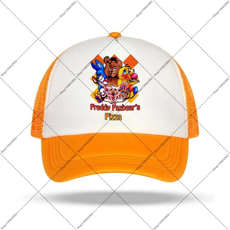 FNAF Baseball Cap Five Nights At Freddys Unisex Sun Hats Cartoon Anime Printed Hat Boys Girls Fashion Caps Birthday Party Gifts