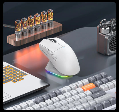 Attack Shark X11&R1 Tri Mode Bluetooth Wireless Mouse With Charger Base RGB Ergonomics Mice Lightweight PC Gamer Accessories