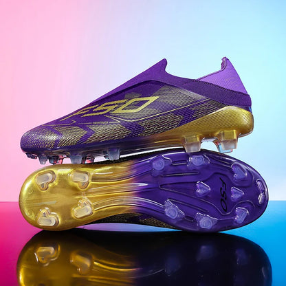 Nouvelles chaussures de football pour hommes, antidérapantes, à tige haute, pour terrain en herbe, chaussures de sport pour garçons, crampons d'extérieur très vendus, de haute qualité et légers.