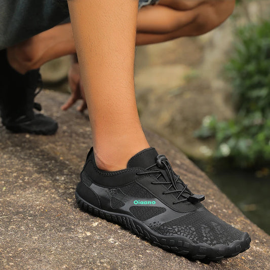 „Oiaano“ plačių pirštų vyriški „Barefoot“ juodi batai, moteriški sportiniai bateliai, unisex vandens batai, vyriški „Aqua Beach“ batai su minkštu padu, lengvi ir kvėpuojantys
