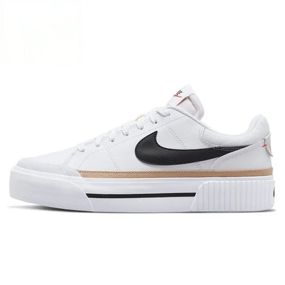 Nike Court Legacy Lit Leather Comfort Slip-Resistant Cushioning Durable Low-Top Tennis Shoe Women's DM7590-100