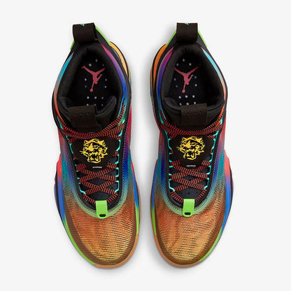 Nike Authentic Jordan Unisex Rainbow Mid-Top Durable Basketball Shoes DN4200-064