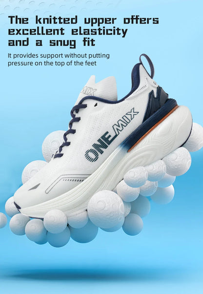 ONEMIX Bumper Max Jogging Running Shoes Unisex Lightweight Sneakers Road Wear-Resistant Fashion Sports Fitness Shoes