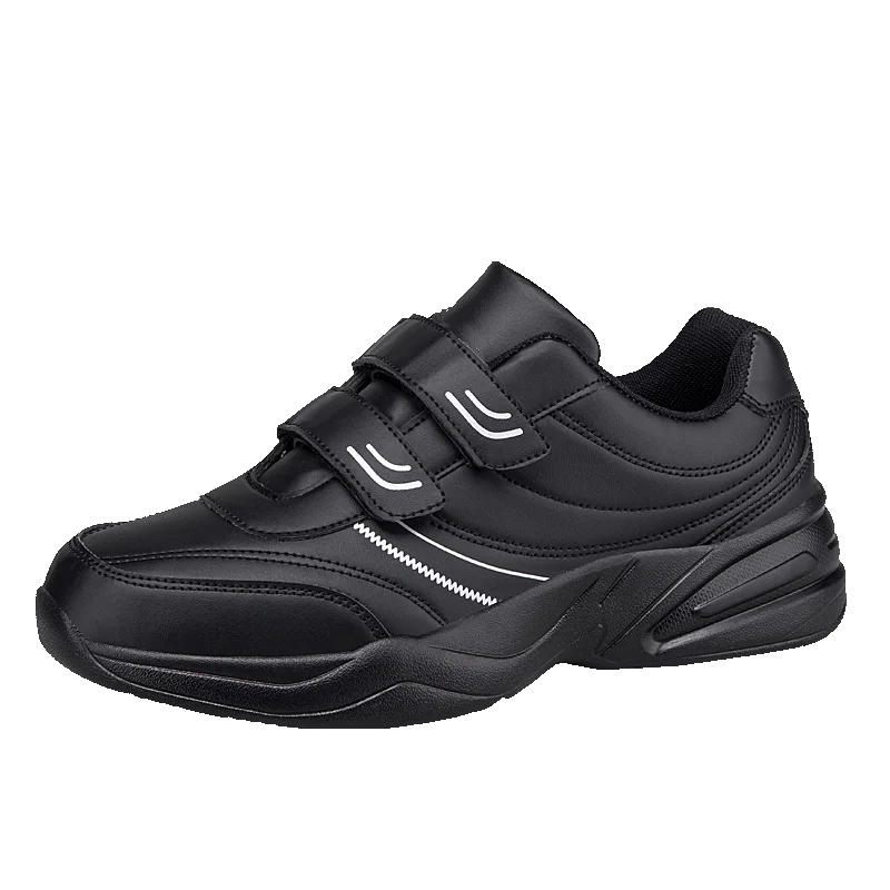 Baskets en cuir à crochet et boucle réglables pour hommes chaussures de sport décontractées baskets blanches Masculino Zapatillas Deportivas Tenis