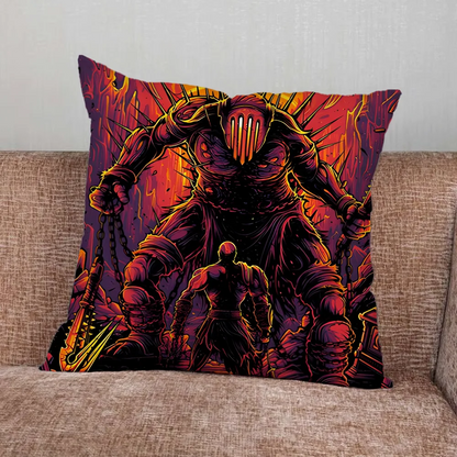 G-God of W-War Game Pillow Case For Home Bedroom Car Office Decoration Living Room Sofa Cushion Cover Suitable