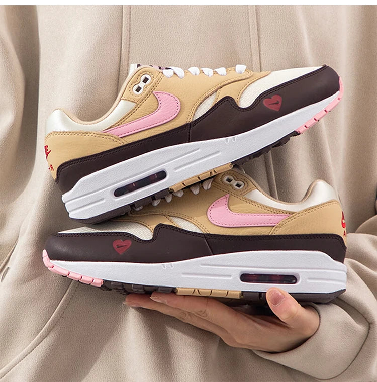 Nike Official Authentic Air Max 1 87 Women's Minimalist Sporty Casual Sneakers FZ4346-200