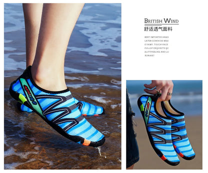 Aqua-schoenen, sneldrogende strand- en waterschoenen, unisex zwem-aquaslippers, barefoot-surfschoenen, Upstream-sneakers, lichte zomersokken voor buiten