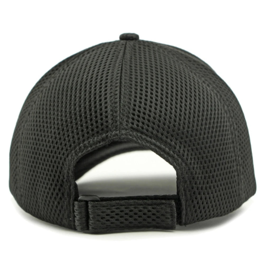 HT4828 5CM Short Brim Baseball Cap Male 6 Panels Baseball Hat Breathable Mesh Trucker Cap Men Women Solid Plain Snapback Cap
