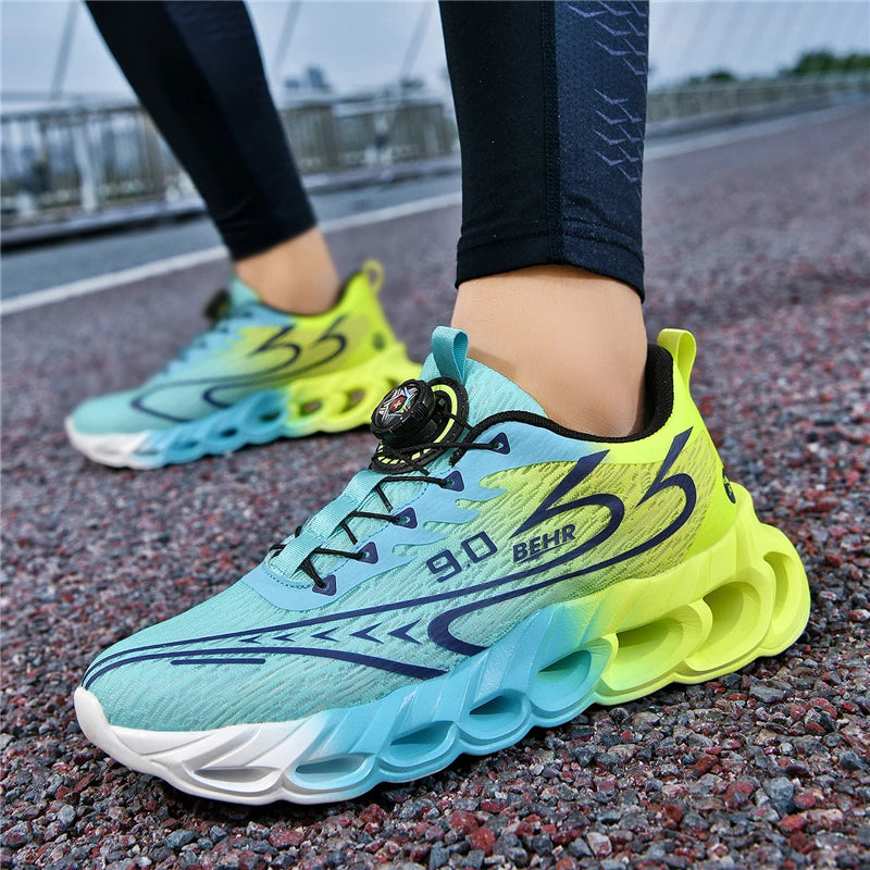 Sneakers unisex leggere con suola morbida e ammortizzante, scarpe da corsa professionali per l’allenamento, nuove scarpe da corsa per l’outdoor con fibbia girevole