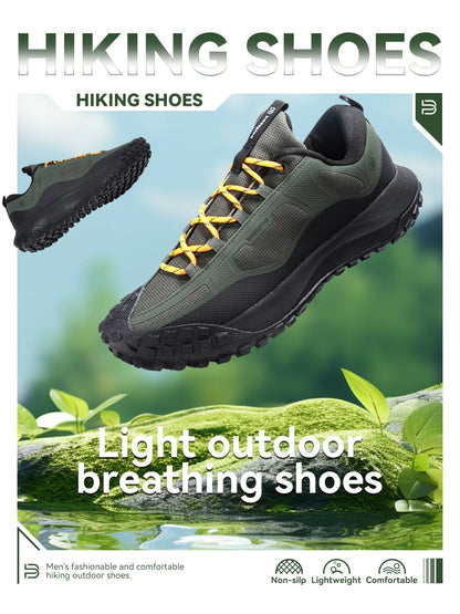 Baasploa vandringsskor för män – bekväma, mjuka, vattentäta, slitstarka, halkfria trekking-sneakers för utomhusbruk och klättring