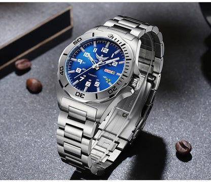 YELANG V1019 Men's Luminous Watch 44mm Mechanical Sapphire Miyota 8205 Automatic Movement 100m Waterproof Diver's Watch for Men