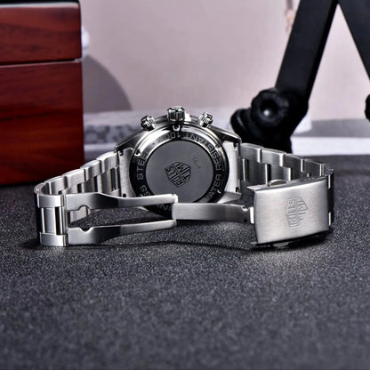 Rossitimi Casual Elegance herenhorloge met kwarts, lichte luxe, premium roestvrij staal, saffierglas, klein, drie-pins, lichtgevend duikhorloge