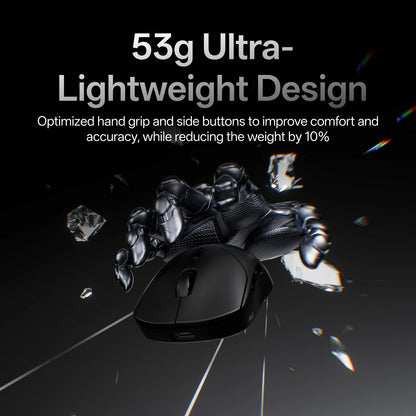 Rapoo VT2 MAX Wireless E-sports Gaming Mouse with 8K Polling Rate Optical Sensor Ergonomic Design 53g Lightweight for PC Laptop