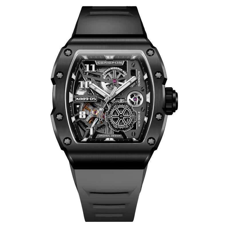 Custom Men's Watch Luxury Automatic Watches for Men High-end Hollow Rose gold Stainless Steel Mechanical Wrist Watch Reloj Clock