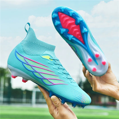 Superfly FG bottes de Football crampons de Football en plein air chaussures noires chaussures de Sport professionnelles souples bottes confortables respirantes grande taille