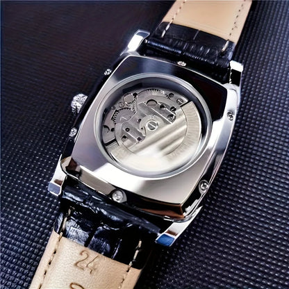 [Reloj mecánico de lujo con tourbillon] Reloj mecánico de lujo con tourbillon ligero para hombre: modelo de gama alta totalmente automático, con un moderno diseño «esqueleto», ideal para un atuendo profesional o