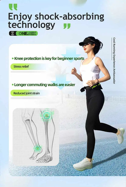 Onemix New Original Men Running Sports Shoes Shock Absorption Soft Lightweight Breathable Mesh Non-slip Cushioning Sneakers