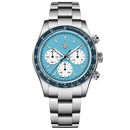 ROSSITIMI Urban Premium Men Quartz Watch Light Luxury Sports Stainless Steel VK63 Tachymeter Luminous 100m Diving Luminous Reloj