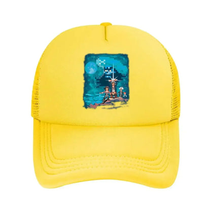 2026 Pixel Adventure Retro, 8 - Bit - Style Character Graphic Art Design Mesh Baseball Cap