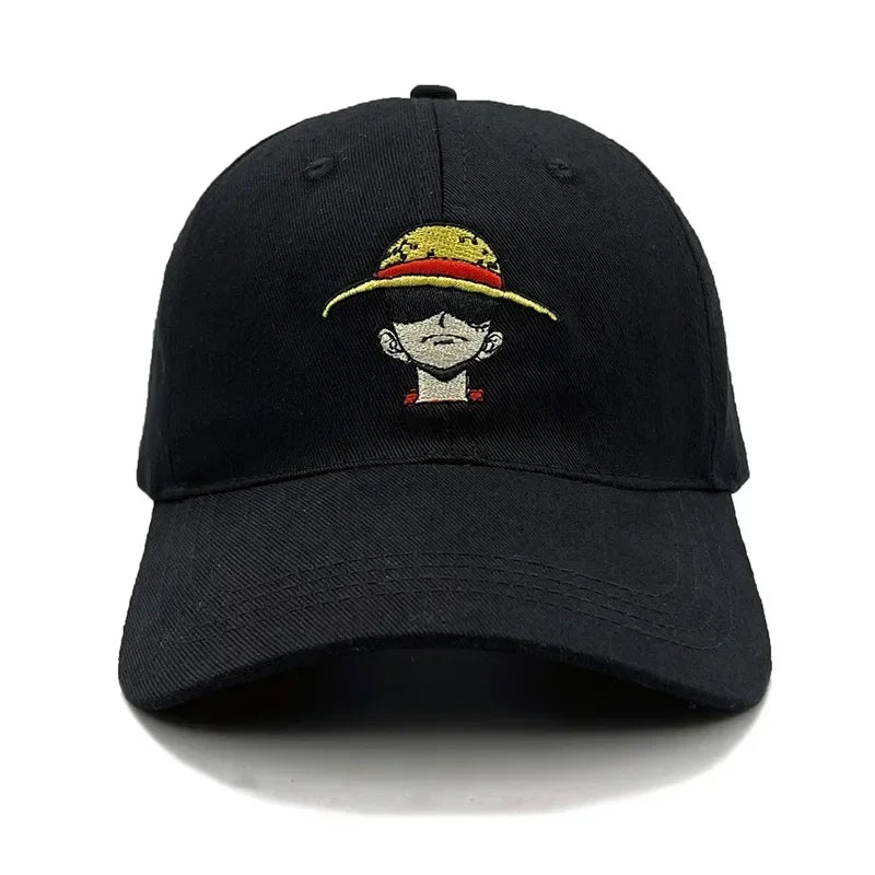 Anime ONE PIECE Hat Monkey D. Luffy Roronoa Zoro Cartoon Print Baseball Hat Adjustable Outdoor Casual Sunshade Four Seasons Hat