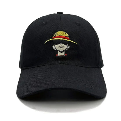 Anime ONE PIECE Hat Monkey D. Luffy Roronoa Zoro Cartoon Print Baseball Hat Adjustable Outdoor Casual Sunshade Four Seasons Hat