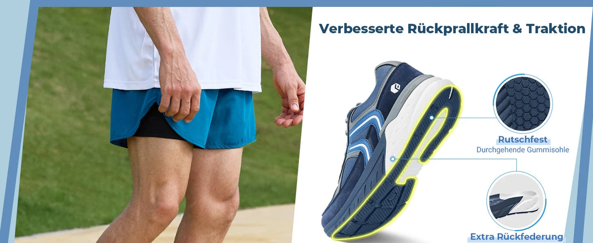 Fittington Wide Shoes For Man Walking Shoes Casual Sneakers Orthopedic Shoes Arch Support for Plantar Fasciitis Neuropathy