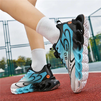 Sneakers unisex leggere con suola morbida e ammortizzante, scarpe da corsa professionali per l’allenamento, nuove scarpe da corsa per l’outdoor con fibbia girevole