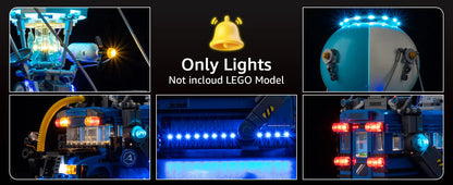 Zestaw oświetlenia LED No Model kompatybilny z klockami konstrukcyjnymi LEGO Fortnite Battle Bus 77073