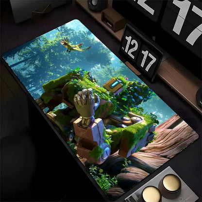 Overwatch Genji Mouse Pad Mousepad HD Printing Computer Gamers Locking Edge Non-slip Mouse Pad XXL90x40cm Keyboard PC Desk Pad