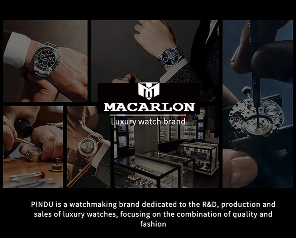 2026 MACARLON Design New Yacht series Mechanical Watch Men Carbon fiber ring mouth sapphire Stainless steel Waterproof Watch TOP