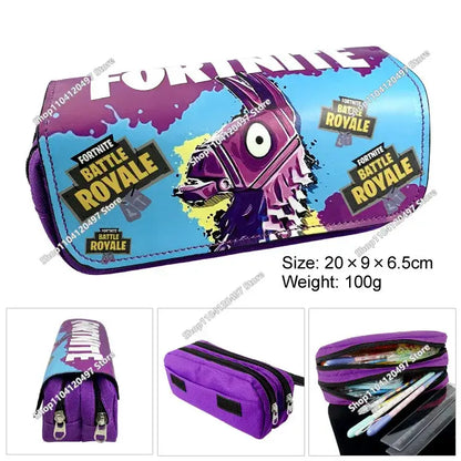 Estojo Escolar de Grande Capacidade Victory Royale para Rapazes e Raparigas, Fortnite Peely Llama Hero, Caixa para Canetas para Crianças e Adolescentes