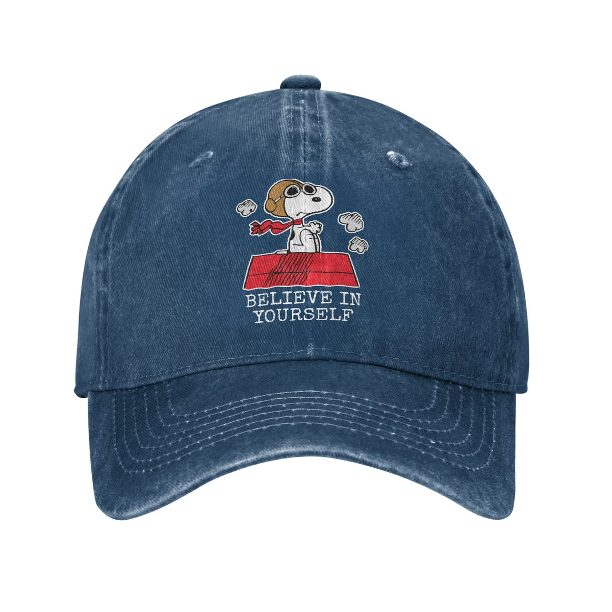 Sleeping Snoopy-baseballkepsar, avslappnad stil, tvättad look, snapback-keps, unisex, utomhus, sommar, justerbar keps