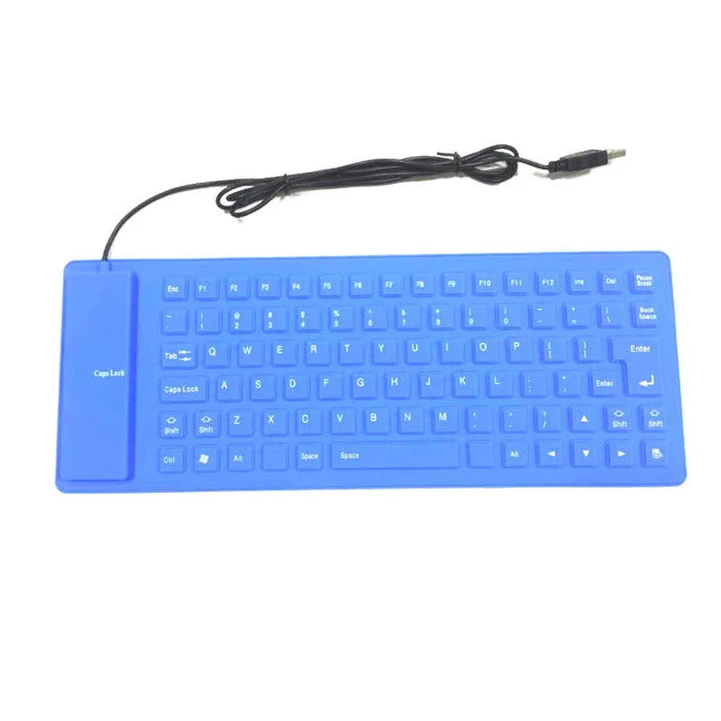 85 Keys Portable Mini USB Keyboard Flexible Waterproof Soft Silicone Gaming Keyboard Tablet Foldable Computer Keyboard Laptop