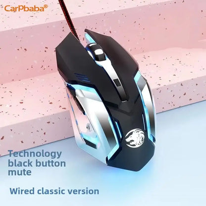Carpbaba G3 Wired Gaming Mouse Silent Click Pink Mechanical Gaming Mouse for PC, Laptop, MacBook, Office & Esports