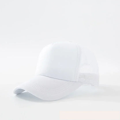 Custom Hat with Logo Printing Polyester Mesh Trucker Hat Adjustable Dad DIY Logo Baseball Cap for Men Women