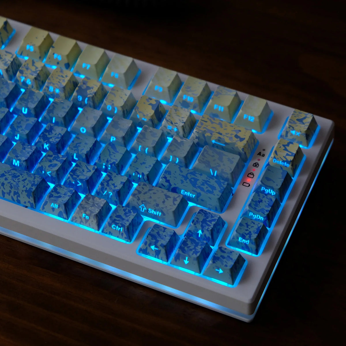 KYOMOT 135 Keys PBT Side Print Keycap Double Shot Cherry Profile Shine Through Keycaps for MX Switch Games Mechanical Keyboard