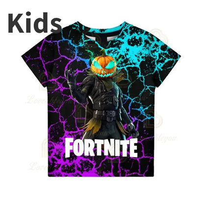 Czerwony Jade Fortnite Anime Battle Royale 3D T-shirt dla mężczyzn, kobiet i dzieci – T-shirt Pelly, prezent urodzinowy dla dziewczynek i chłopców