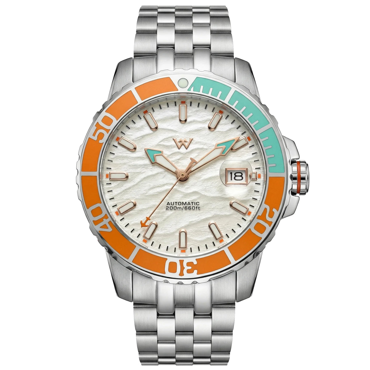 Zegarek WM – automatyczny zegarek mechaniczny NH35 z powłoką antyrefleksyjną, wodoodporny do 200, z szafirowym szkłem – Welly Merck Watch WM206