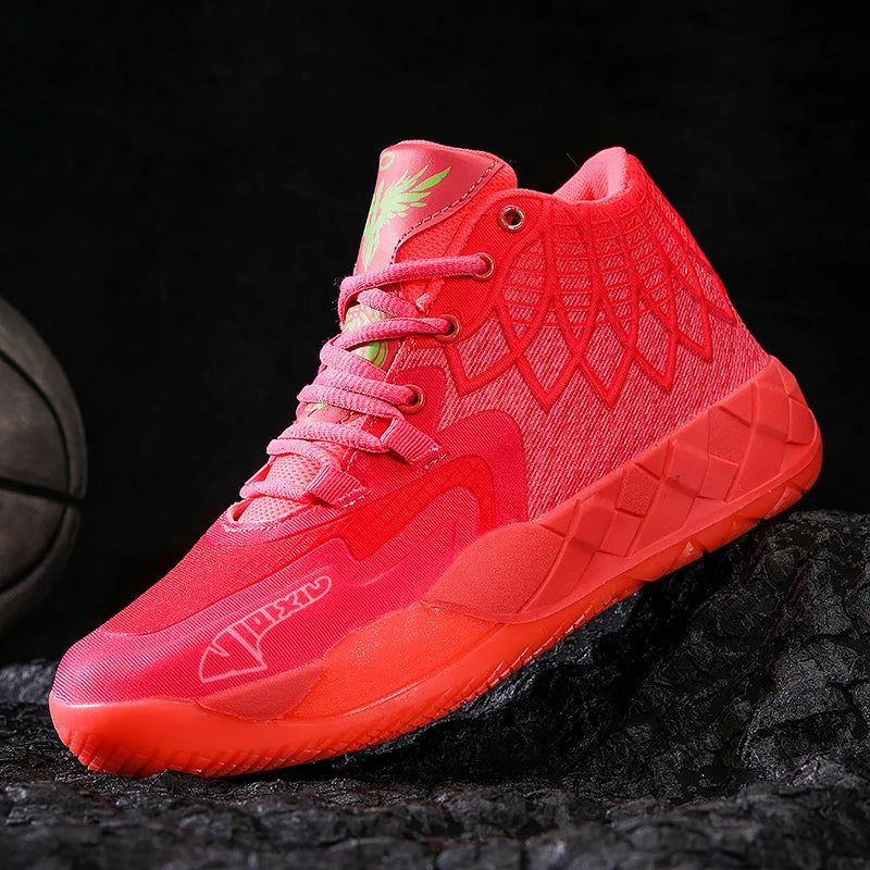 The youth actual combat basketball shoe movement outdoor comfortable cushioning wear-resisting fashion breathable high quality