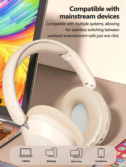 Casque Bluetooth supra-auriculaire, appels sans fil de haute qualité, longue autonomie pour le sport, le gaming et l'écoute de musique