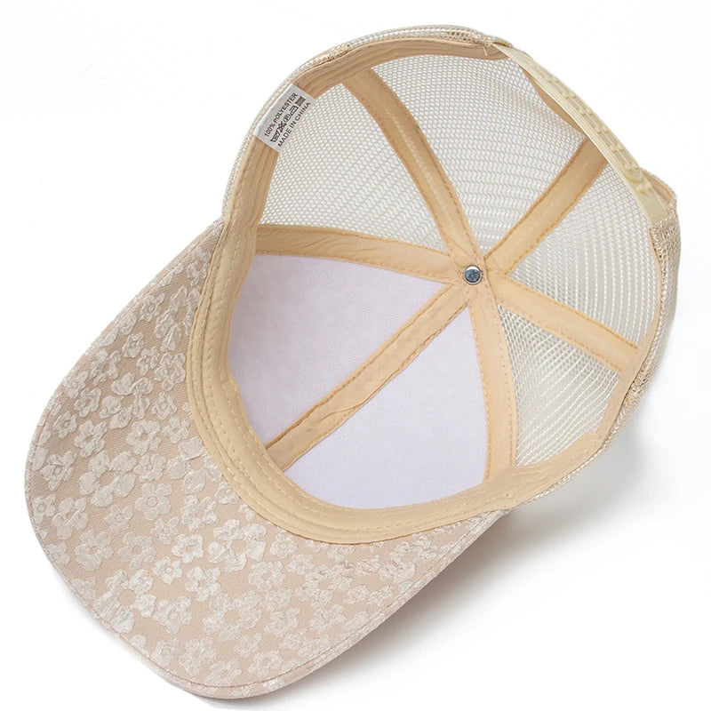 CNTANG 2024 New Print Mesh Caps Fashion Women Baseball Cap Summer Outdoor Casual Sun Hat For Female Hip Hop Girls Snapback