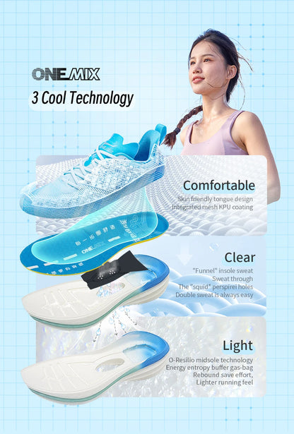 ONEMIX Scarpe sportive cinesi Nuove scarpe da corsa da uomo ammortizzanti Antiscivolo Traspiranti Leggere Sneaker da donna per attività all'aperto