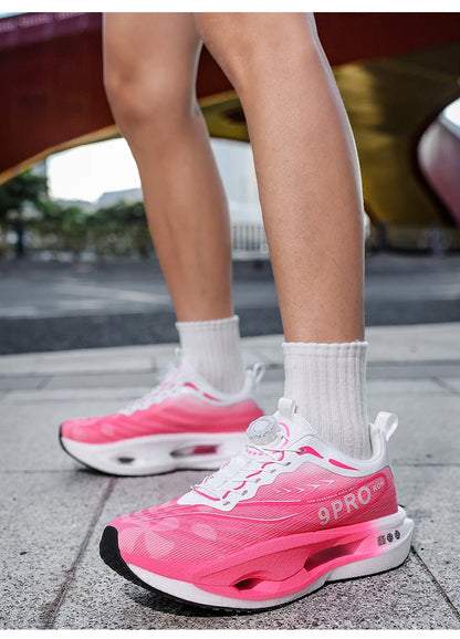 New Men's and Women's Running Shoes Breathable Racing Sports Shoes Carbon Cushion Lightweight Men's Jogging Training Shoes
