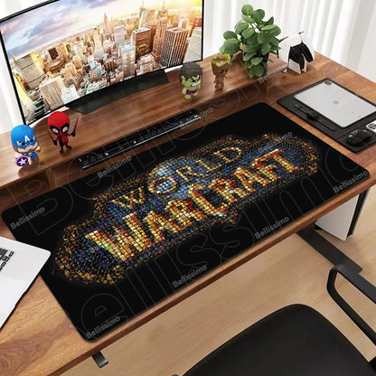 World Of Warcraft 90x40 stor spelmusmatta för spelbord, spelunderlägg för CS:GO, naturgummimatta, Grande Gamer XXL, datormusmatta